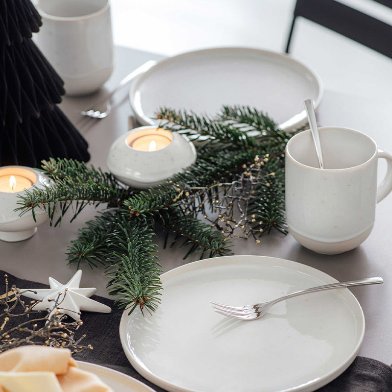 Villeroy & Boch Winter Glow Mok Vallende Ster – Kerst Servies Van Villeroy-Boch In Zwart Premium Porselein