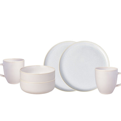 Villeroy & Boch Crafted Cotton Ontbijtset 6-Delig – Serviesset Van Villeroy-Boch In Wit Premium Porselein
