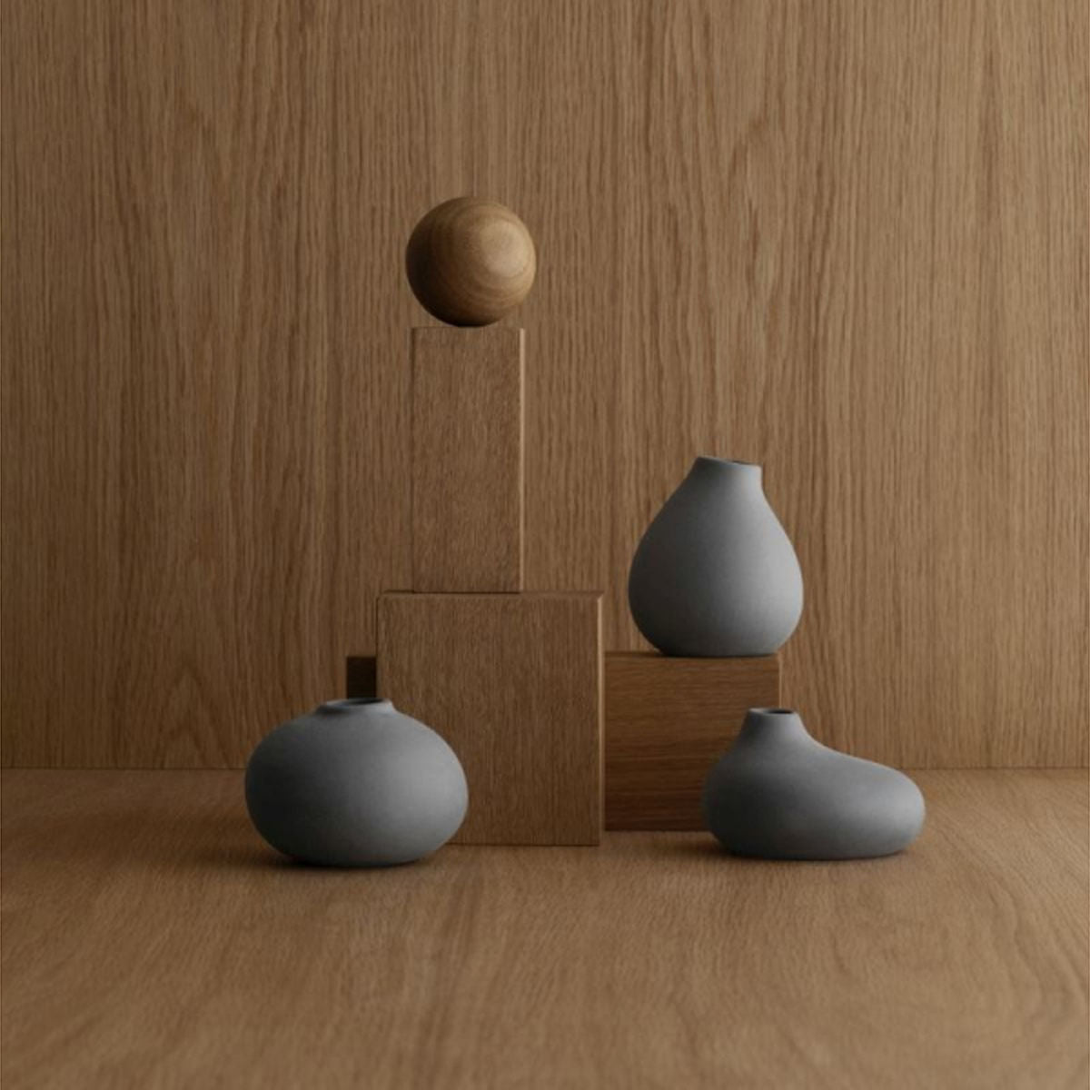 Blomus Nona Vasen Set Van 3 Pewter