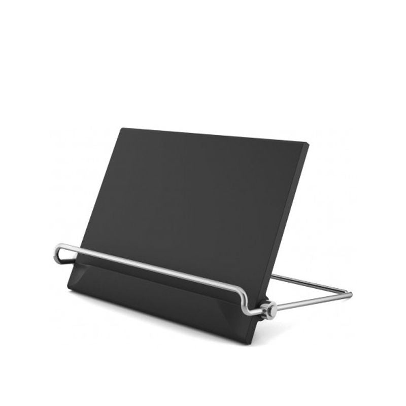 Zack Pancena Kookboekstandaard Zwart – Kookboekstandaard van Zack in RVS Mat RVS