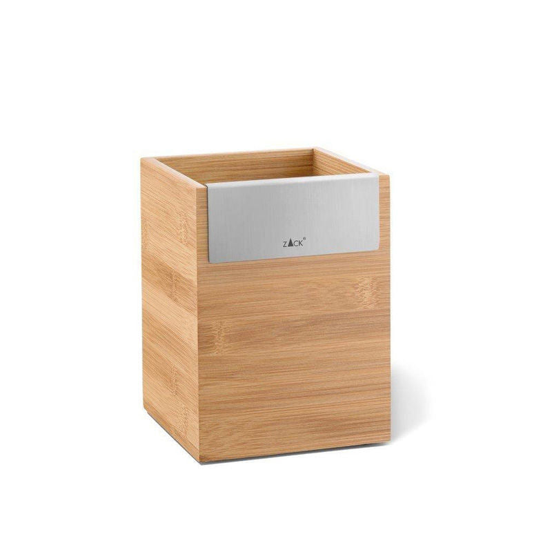Zack Scarta Opbergbox Bamboe  – Opbergbox Van Zack In Zwart, Rvs-Mat Roestvrij Staal, Hout