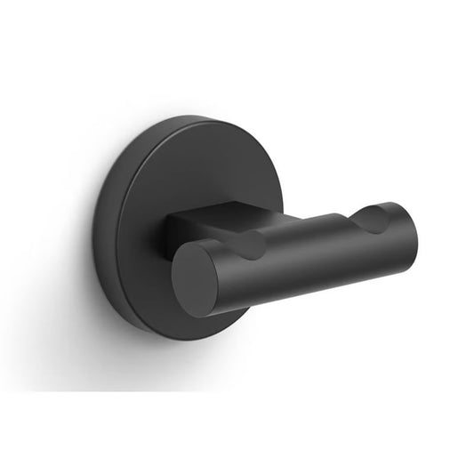 Zack Scala Handdoekenhaak Dubbel Zwart – Handdoekenhaak Van Zack In Zwart, Bruin Roestvrij Staal