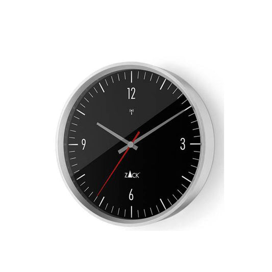 Zack Vida Wandklok Zwart 30 Cm – Wandklok Van Zack In Zwart, Zilver Roestvrij Staal