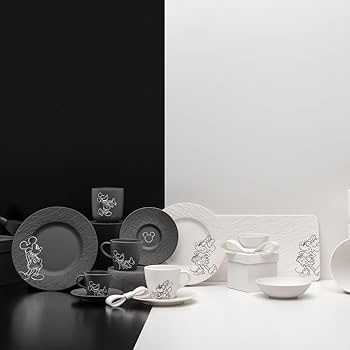 Villeroy & Boch Manufacture Rock Mickey Mouse Ontbijtset 8-Delig