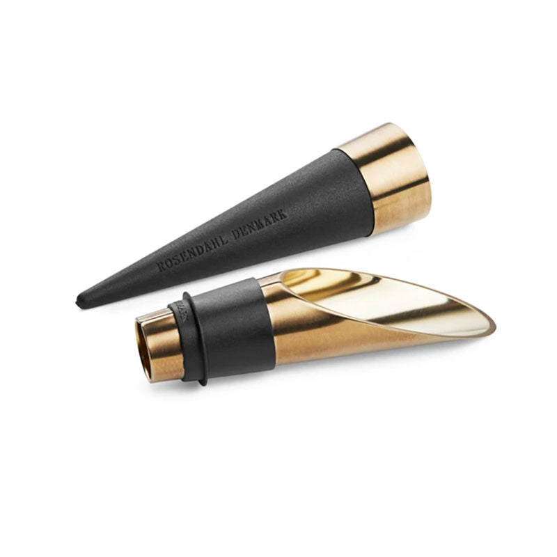 Rosendahl Grand Cru Wijnstopper & -Schenker – Wijnaccessoire Van Rosendahl In Rvs-Glanzend Roestvrij Staal, Siliconen