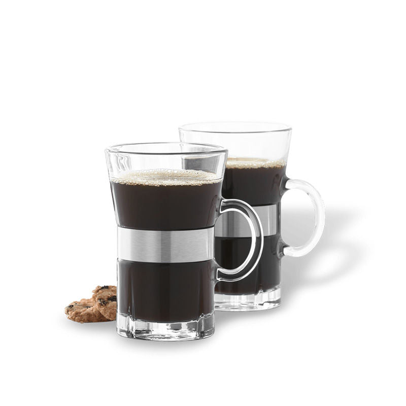 Rosendahl Grand Cru Theeglas 2 Stuks – Koffie- & Theeglas Van Rosendahl In Rvs-Glanzend Loodvrij Glas, Roestvrij Staal