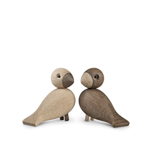Kay Bojesen Lovebirds Duo Licht/Donker – Houten Decoratie Van Kay-Bojesen In Rood Hout