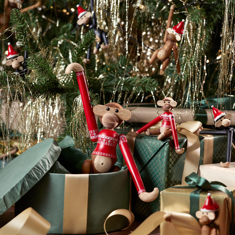 Kay Bojesen Kerstaap Rood Wit Gestreept Mini