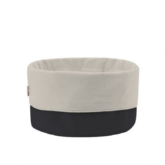 Stelton Klaus Rath Broodtas Zand Zwart – Broodtas Van Stelton In Rvs-Mat Katoen