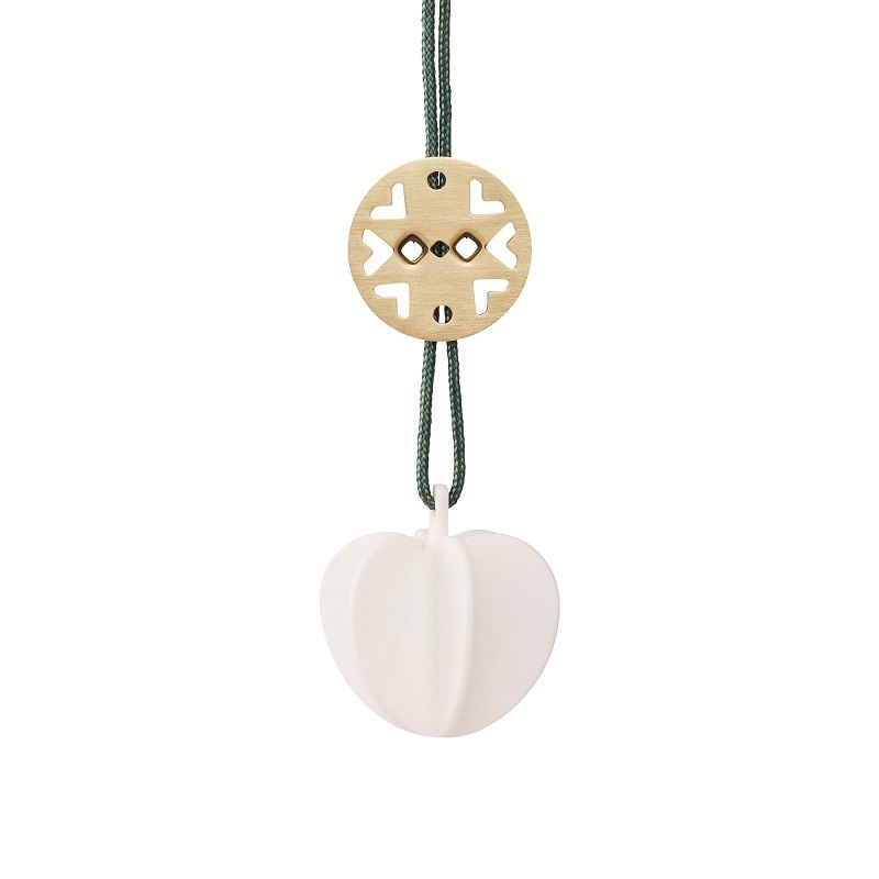 Stelton Nordic Ornament Hart Keramiek – Kerstdecoratie Van Stelton In Rvs-Mat Keramiek
