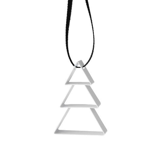 Stelton Figura Ornament Kerstboom Wit Small – Kerstdecoratie Van Stelton In Rvs-Mat Roestvrij Staal