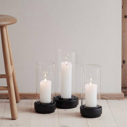 Stelton Hurricane Windlicht Zwart 24,5 cm