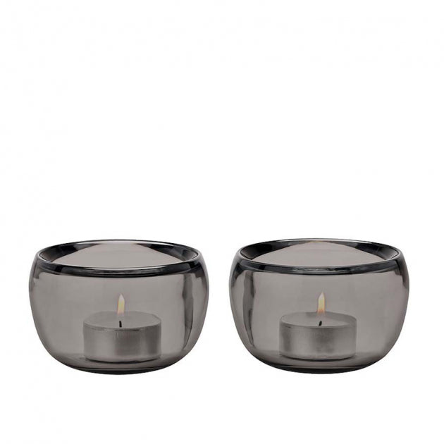 Stelton Ora Waxinelichthouder Smoke 2 Stuks