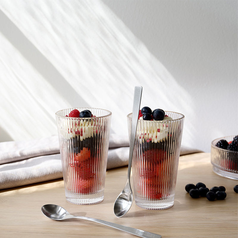 Stelton Pilastro Drinkglas 35 Cl 4 Stuks – Drankglas Van Stelton In Rvs-Mat Glas