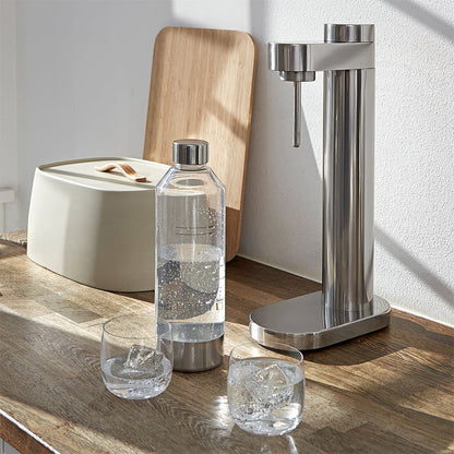 Stelton Brus Carbonator Fles – Carbonator Van Stelton In Rvs-Glanzend, Blauw Kunststof