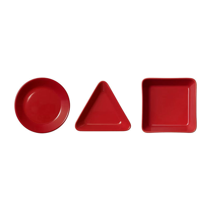 Iittala Teema Serveerset 3-Delig Rood – Serveerset Van Iittala In Parelgrijs Porselein