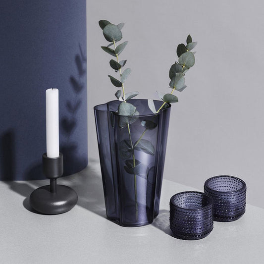 Iittala Nappula Kaarsenhouder Donker Grijs 107 Mm