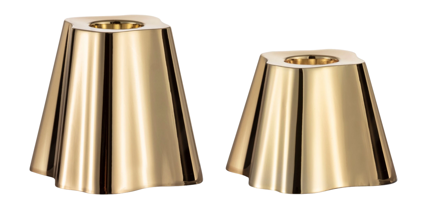 Iittala Aalto Kaarsenstandaard Set Messing