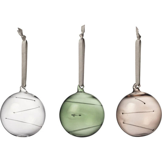 Iittala Sun Glazen Kerstbal Set Pine Green 3 Stuks – Kerstdecoratie Van Iittala In Meerkleurig Glas