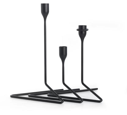 Born In Sweden Puzzle Kaarsenstandaard Zwart Medium