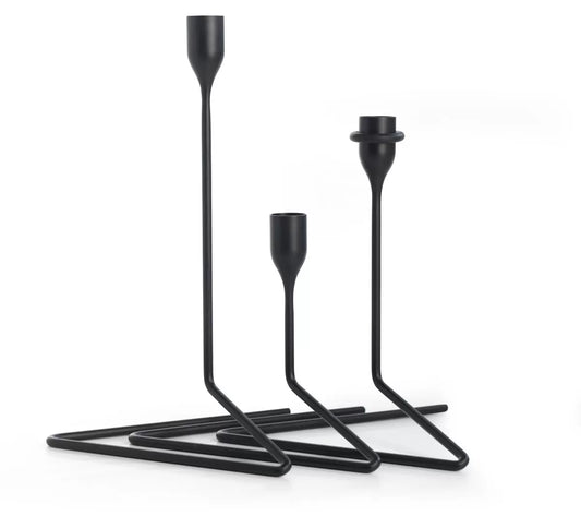 Born In Sweden Puzzle Kaarsenstandaard Zwart Medium