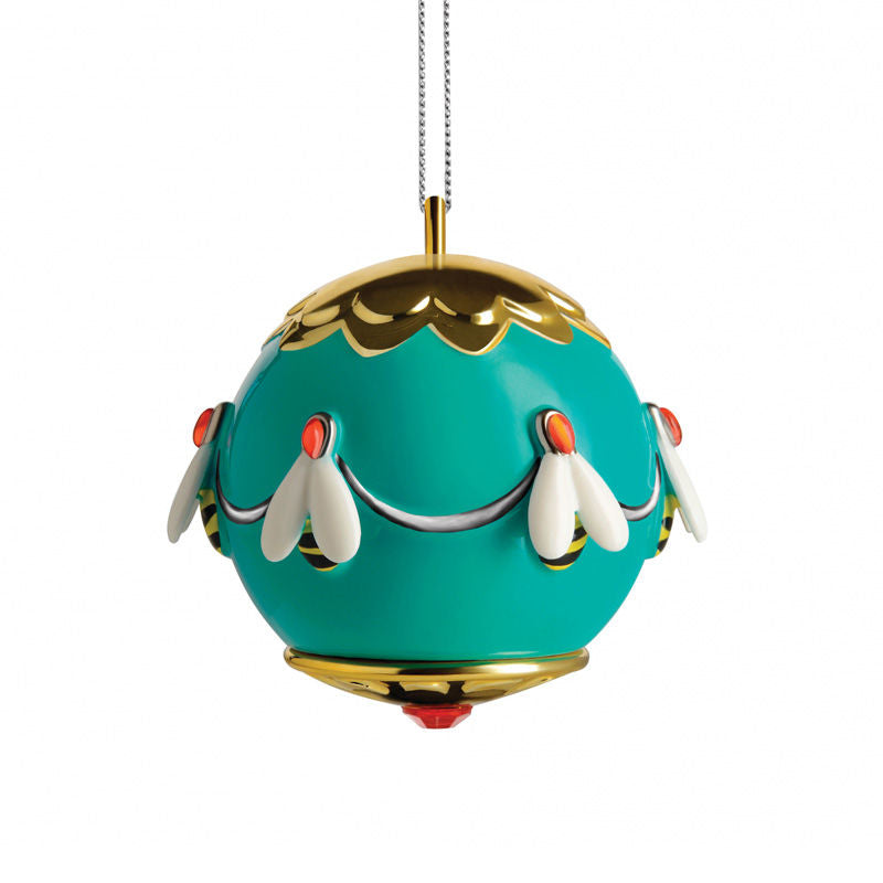 Alessi Fleurs De Jori Kerstornament Ape Dell'Oro – Kerstdecoratie Van Alessi In Blauw Porselein