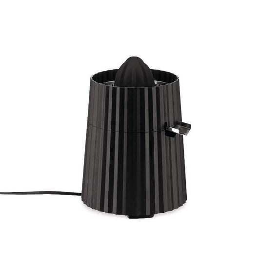 Alessi Plissé Citruspers Zwart – Citruspers Van Alessi In Donkergrijs Kunststof, Roestvrij Staal