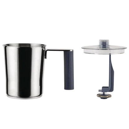 Alessi Plissé Melkopschuimer Grijs