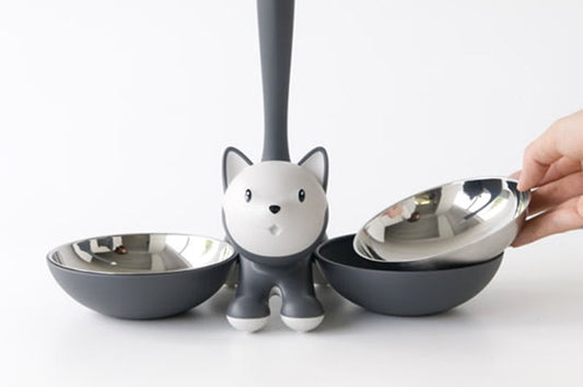Alessi Tigrito Kattenvoerbak Grijs