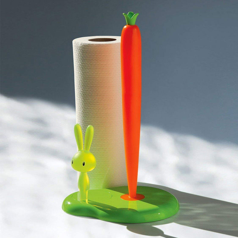 Alessi Bunny & Carrot Keukenrolhouder Groen