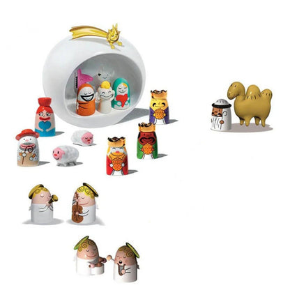 Alessi Presepe Kerststal Wit 10-Delig