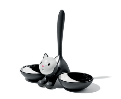 Alessi Tigrito Kattenvoerbak Zwart