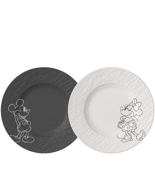 Villeroy & Boch Manufacture Rock Mickey Mouse Ontbijtborden Set 2-Delig