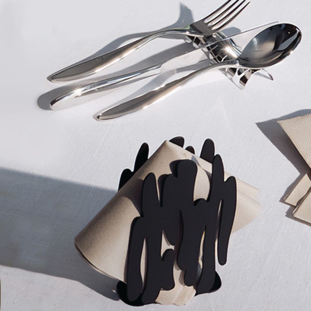 Alessi Barknapkin Servethouder Zwart