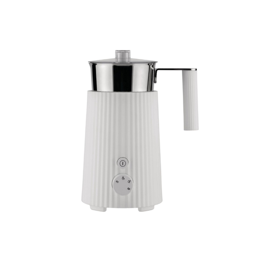 Alessi Plissé Melkopschuimer Wit
