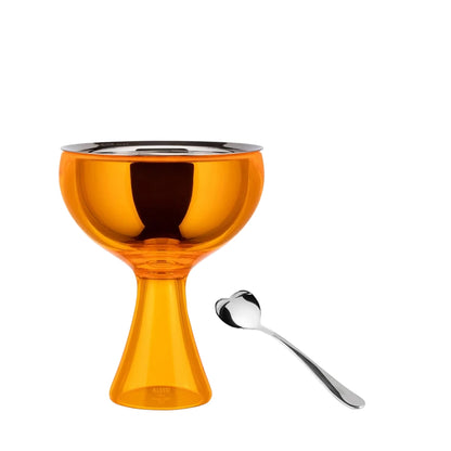 Alessi Big Love Ijscoupe Inclusief Lepel Oranje