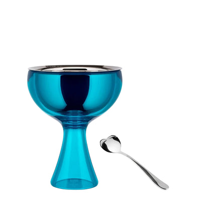 Alessi Big Love Eisbecher inklusive Löffel Blau