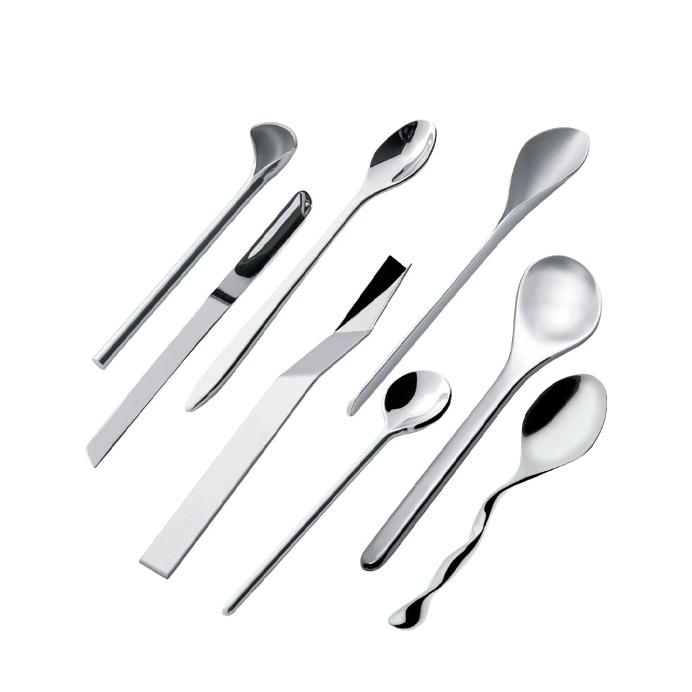 Alessi Il Caffe Koffielepelset 8-Delig