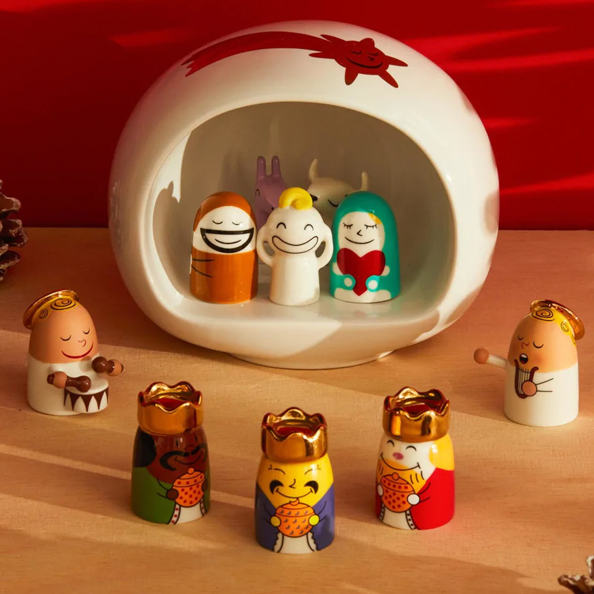 Alessi Kerstfiguren Angels Band Trommelaar/Zangeres