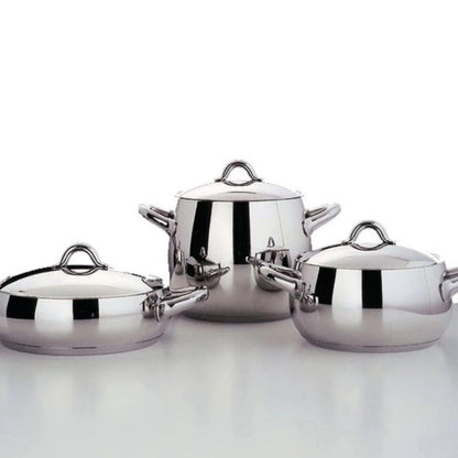 Alessi Mami Stielkasserolle aus Edelstahl, 24 cm