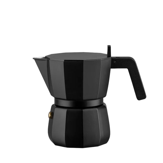 Alessi Moka Espresso Percolator 3 Kops Zwart