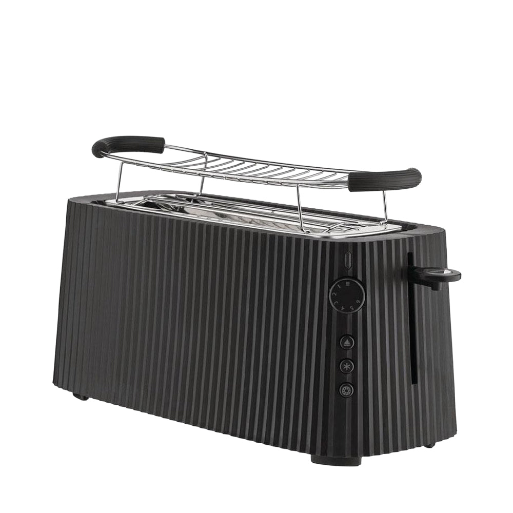 Alessi Faltentoaster mit Warmhalterost, Schwarz