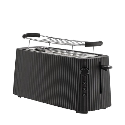 Alessi Faltentoaster mit Warmhalterost, Schwarz