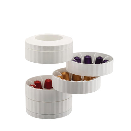 Alessi Plissé Koffiecapsulehouder Wit