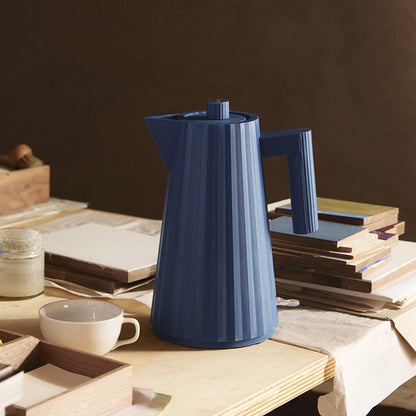 Alessi Plissé Waterkoker Blauw 1,7 L