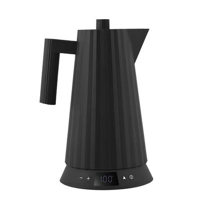 Alessi Wasserkocher mit Faltenfunktion, Temperaturregelung, Schwarz, 1,7 l