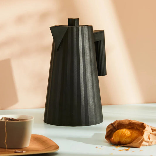 Alessi Plissé Waterkoker Zwart 1,7 L