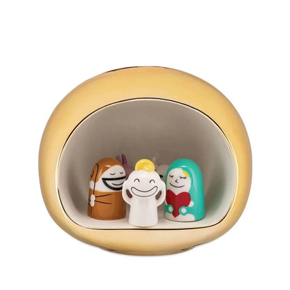 Alessi Presepe Kerststal Porselein Goud