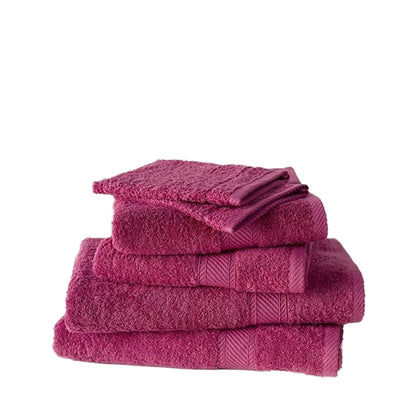 Das weiße Lietaer Hélène Badezimmer-Wäscheset in Karmesinrot, 6-teilig