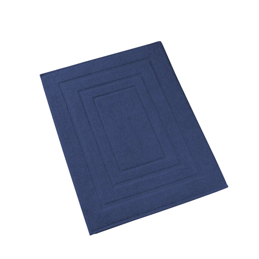 Die weiße Lietaer Pacifique Badematte Blau Indigo